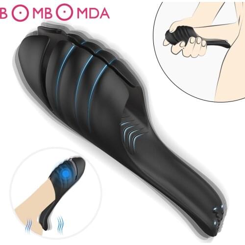 Vibrator sex toys for men Penis Trainer Male Masturbator Delay Ejaculation Stimulate Glans 9 Modes Vibrating Massager Adults To