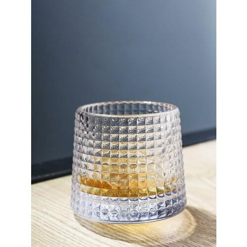 Rotating Whiskey Glass Whiskey Glass Personality Classical Old-fashioned Scotch Thick Tumbler Glass