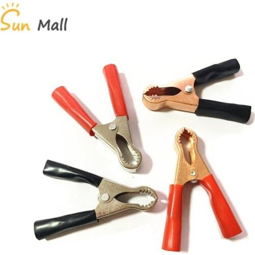 1PC Plastic Boot Coated Metal Battery Alligator Clips 80mm 50A Alligator clip long thick battery clip charging clip big mouth