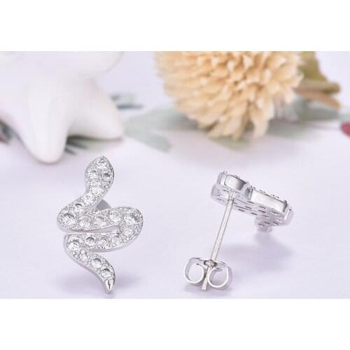New style ladies earrings exaggerated small snake-shaped earrings personalized rhinestone earrings manufacturers wholesale