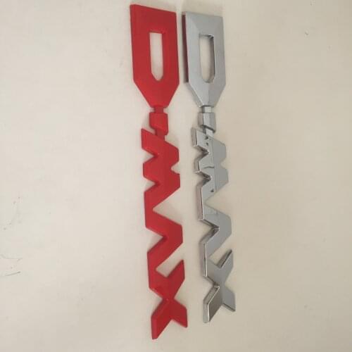 1pcs ABS DMAX D MAX D.MAX D-MAX car Letter Rear trunk Decals Emblem badge sticker Decal Car styling auto Accessories