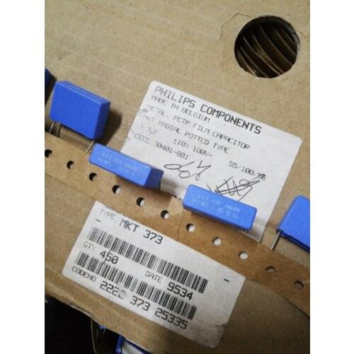 100% 10PCS New 3.3UF/100V 335/100V MKT373 New film capacitance foot22MM