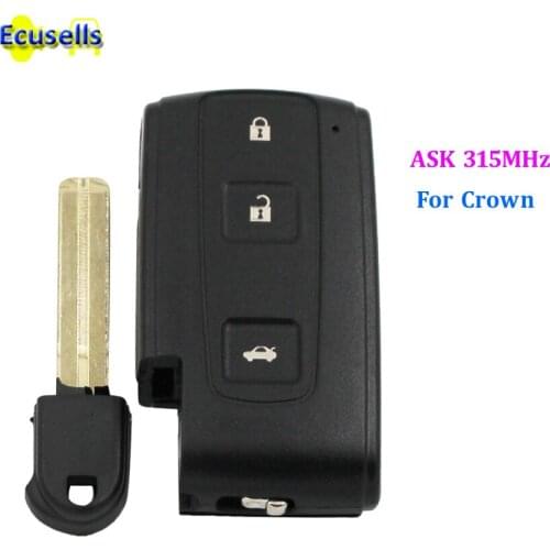3 button ASK 315MHz remote key fob for Toyota Crown 0030 uncut insert key TOY48