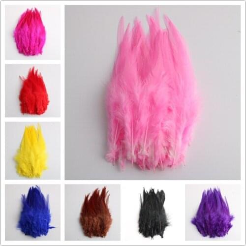50pcs/lot Beautiful Chicken Feather 10-15cm/4-6Inch Rooster Feathers for Crafts DIY Jewelry Accessories Plumas