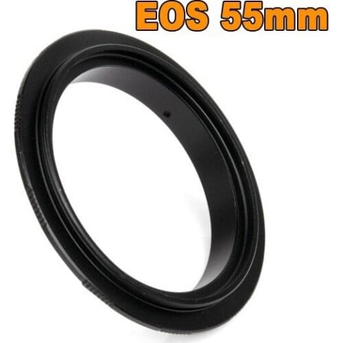 Aluminum Black 55mm Macro Reverse Adapter Ring for CANON EOS EF Mount
