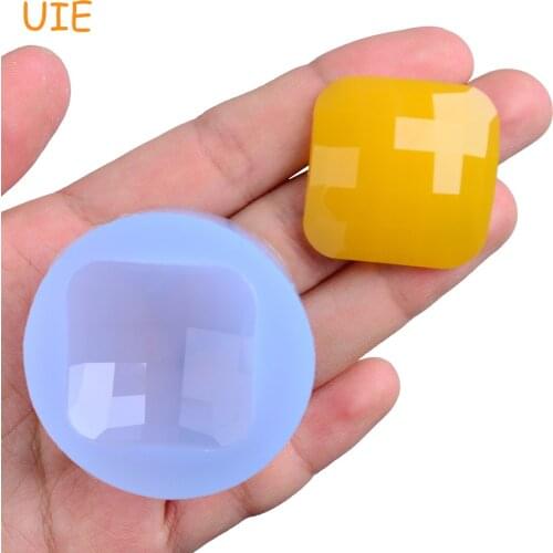 BYL247U Square Faceted Cabochon Silicone Mold Jewelry Making Charm Necklace Resin Fondant Candy Chocolate Fondant Sugarcraft
