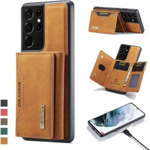 Magnetic Filp Leather Phone Case for Samsung Galaxy S21 Plus S20 FE Note 20 Ultra A02S A03S A72 A52 A42 A32 A71 A51 Wallet Cover