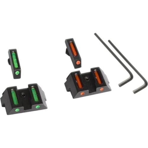 Glock Fiber Optic Front Rear Handgun Sights Red Green Fiber Sight