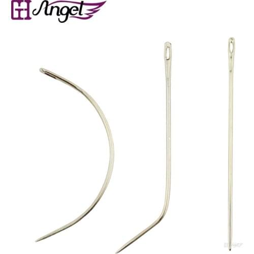 Angels 6cm 12pcs C J I mix TYPE Curved Needles Hair Weaving Thread/Sewing Needles For Hair Extension Tool Ordinary Small Packet