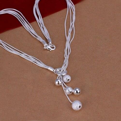 Silver color exquisite gorgeous fashion temperament Charms wedding lady women beads necklace noble luxury Silver jewelry N222