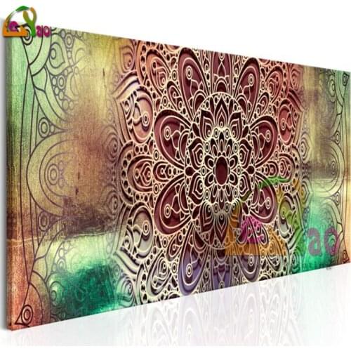 Colourful Mandala Large Size Diamond Painting Mosaic Picture Of Rhinestones Diamond Embroidery Sale Home Decor Handmade Craft