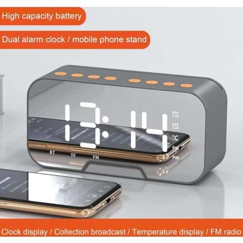 Lightweight Helpful Digital Alarm Clock Subwoofer Portable Alarm Clock Radio Durable for Home