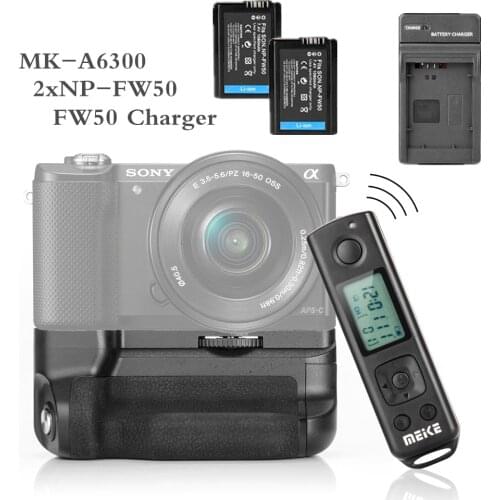 Meike MK-A6300 pro Battery Grip Holder Built-in 2.4G Wireless Remote Control Suit for Sony A6300 A6000