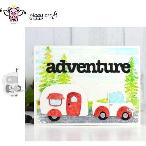 Piggy Craft metal cutting dies cut die mold Camper decoration Scrapbook paper craft knife mould blade punch stencils dies