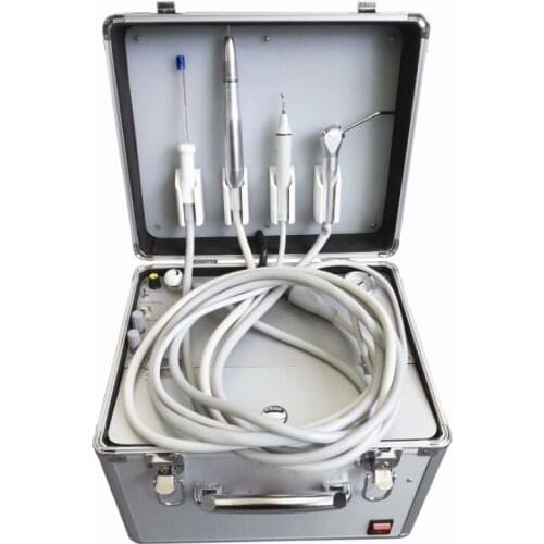 Micromotor handpiece with light & 3 Way Syringe built-in Portable Dental Unit for Dental hospitals, Clinics and Outer Treatment
