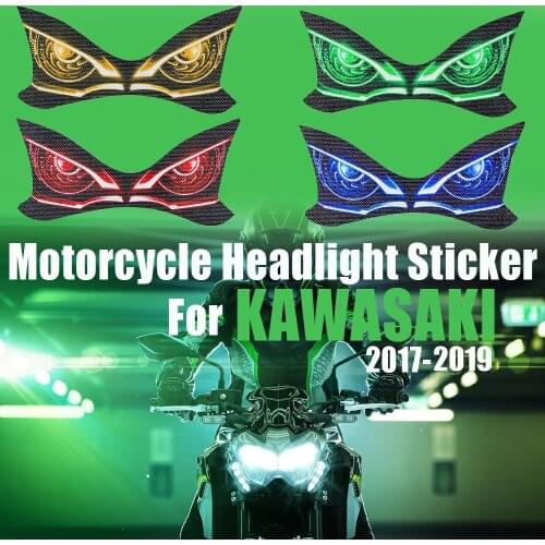 Motorcycle Headlight Decoration Sticker For KAWASAKI Z900 Z 900 2017-2019 2020 Motorcycle 3D Head Light Fairing Protection Decal