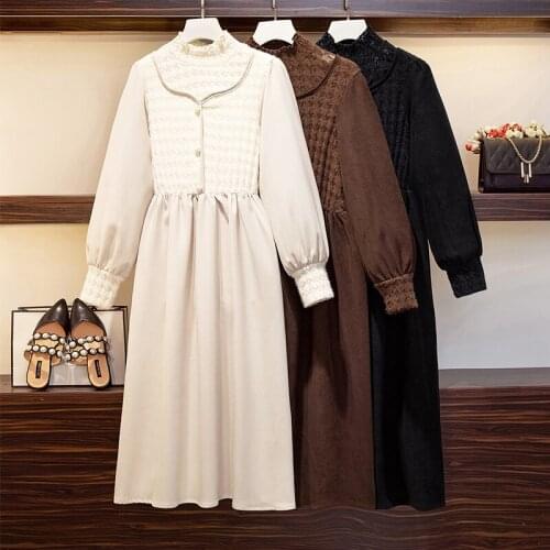 2021 New Knitted Long-Sleeved High-Neck Dress Mid-Length Fashionable Comfortable Elegant Dresses Tops Winter