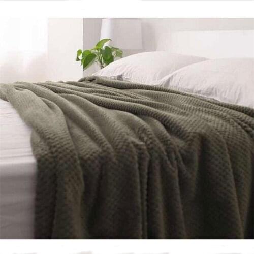 Solid color Super Soft Towel Flannel Blanket Aircraft Use Office Kids Travel Convenience Sofa Household Cover Keep Warm Blanket