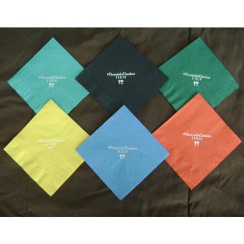 Personalized Napkins Wedding Date,Baby Shower Birthday Any Text Dinner Party Printed Cocktail Beverage Luncheon Dinner