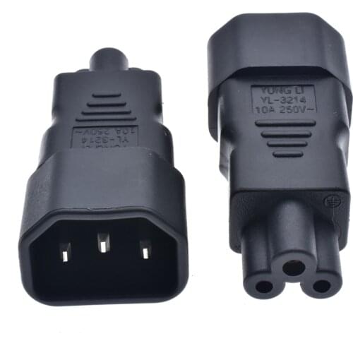 PDU Professional IEC 320 C14 to C5 adapter C5 to C14 AC Power Plug Adapter,C13 Power cables change to C5 Power cable