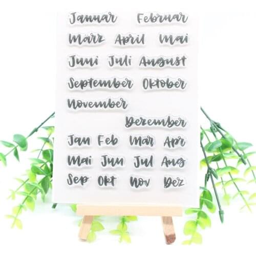 YPP CRAFT Calendar Transparent Clear Silicone Stamps for DIY Scrapbooking/Card Making/Kids Fun Decoration Supplies