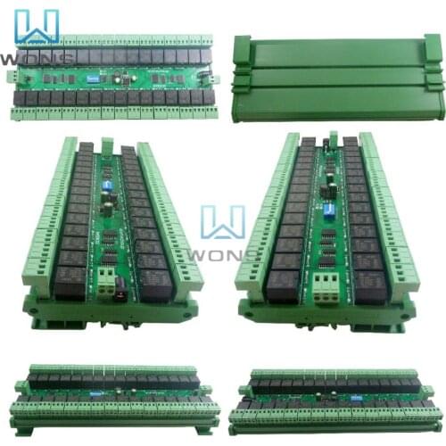 32ch 03 06 16 MODBUS RTU DC 12V 24V RS485 SPDT Relay Board 485 Bus Remote Control Switch for LED Motor PLC PTZ Camera Smart