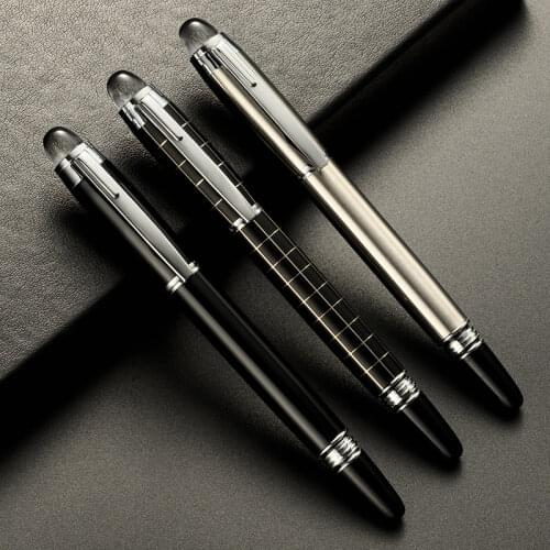 Luxury Metal Lattice Black Signature Ballpoint Pens for Business Writing Office Supplies Stationery Customized Logo Gift