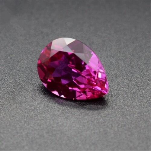 Pink Ruby Pear Shaped Faceted Gemstone Teardrop Cut Ruby Gem Multiple Sizes to Choose GR59