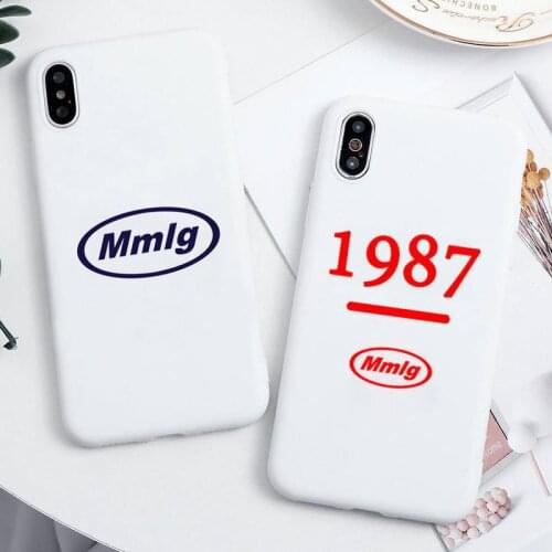Korea INS brand Phone Case For iphone 12 11 Pro Max Mini XS 8 7 6 6S Plus X SE 2020 XR Candy white Silicone cover