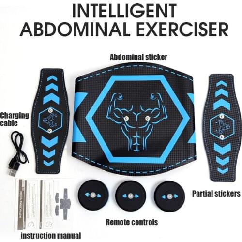 Abdominal Muscle Trainer Slimming Stimulator Health Care Abdominal Electric Weight Loss Stickers Body Slimming Belt Unisex