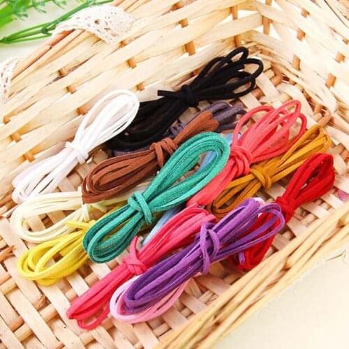 18 availble colors 10 Meter 3x1.5mm Flat Faux Suede Korean Velvet Leather Cord String Rope Lace Beading Thread DIY Jewelry Find