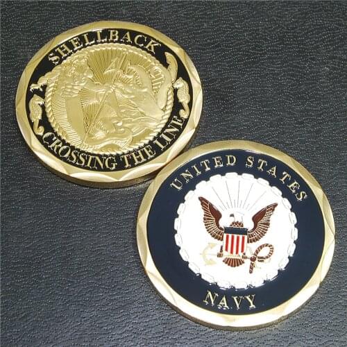 High Quality Challenge Coin,Shellback Navy Marine Corps Challenge Coin,50 Pcs/Lot Free Shipping