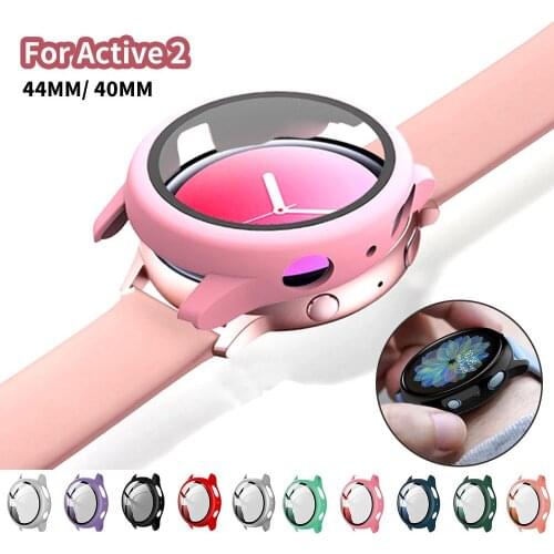 Screen Protector Case for Samsung Galaxy Watch Active2 44mm 40mm All-Around Cover Bumper for Active 2 44/40mm Shell