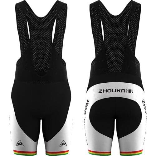 Zhouka Padded Cycling Bike Bib Shorts Breathable Cycling Overalls For Mens