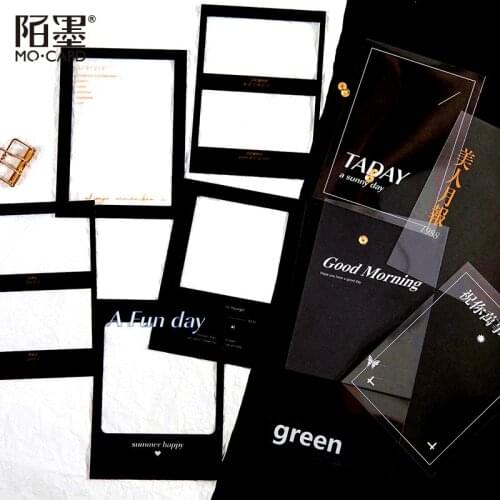 10Sheets/Pack Kawaii Magazine Frame PET Card Memo Pad Agenda List Diary Stationery School Office Supplies Bullet Journal sl2980