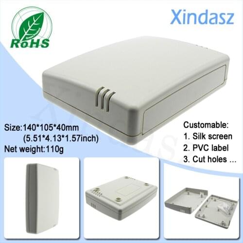 10pcs/Lot 140*105*40mm Communication newwork enclosure Gray plastic terminal enclosure junction box indoor electrical enclosures
