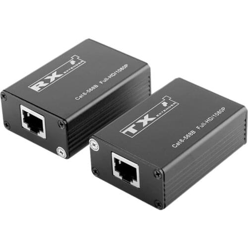 2pcs/1pair HDMI Extender HDMI Transmitter Receiver Extender TX RX 1080P Splitter Adapter for CCTV DVR NVR Support 1080P 165MHz