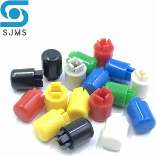 20 pcs A21 Round 9*10 mm Button Switch Cover Button Cap Hat Adaptable For B3F-4055 12*12*7.3mm Square Head Touch Switch