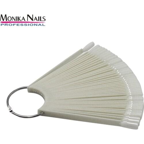 3 Colors Nature Black Transparent False Nail Tips Fan Finger Full Card Nail Art Practice UV Gel Polish Display Design Tools