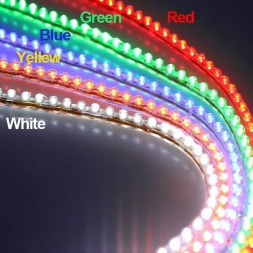 48CM 48 LED motorcycle car bike decoration waterproof 12V Flexible led Light Yellow/Red/White/Green/Blue parking lamp
