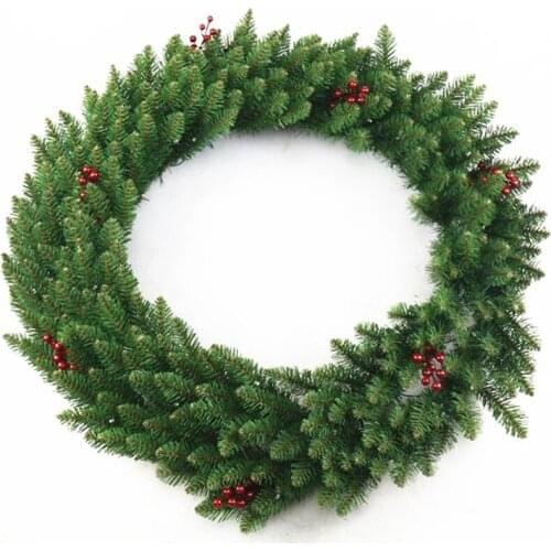 50cm pvc material Christmas wreath Christmas decorations Christmas door hanging garland