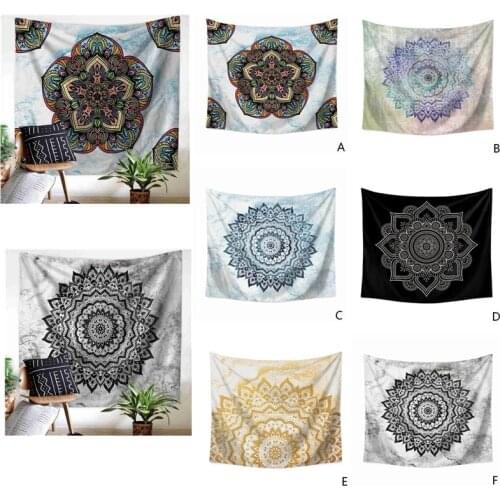 Bohemian Style Mandala Flower Series Print Pattern Home Tapestry Wall Hanging Decor Decoration Mural 95x73cm Tapiz Tapisserie