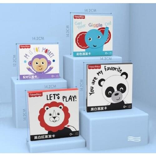 Baby Black White Flash Card Educational Montessori Baby Toys 0-36 Months High Contrast Visual Stimulation Flashcard Sensory Toys