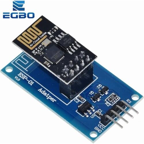 EGBO ESP8266 ESP-01 Serial WiFi Wireless Adapter Module 3.3V 5V Esp01 Breakout PCB Adapters Compatible For Arduino