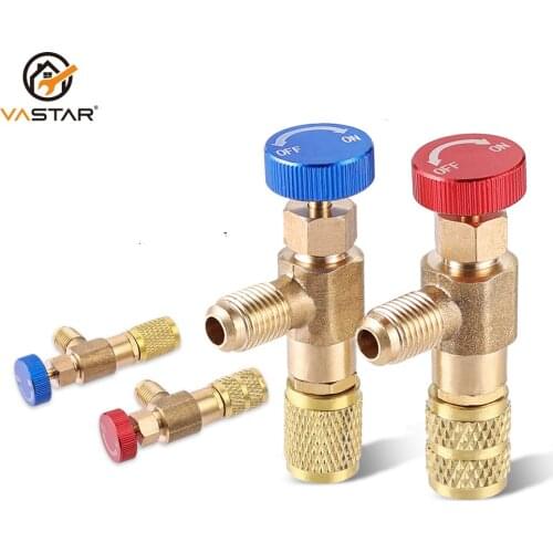 2pcs High Quality Liquid Safety Valve R410 R22 Air Conditioning Refrigerant Safety Adapter Air Conditioning Repair And Fuoride