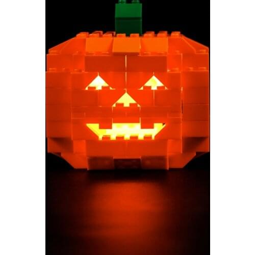 MOC Led Halloween Pumpkin Building Blocks Kit Trick or Treat Prank Pumpkin Model Bricks diy Assemble Toy For Child Birthday Gift