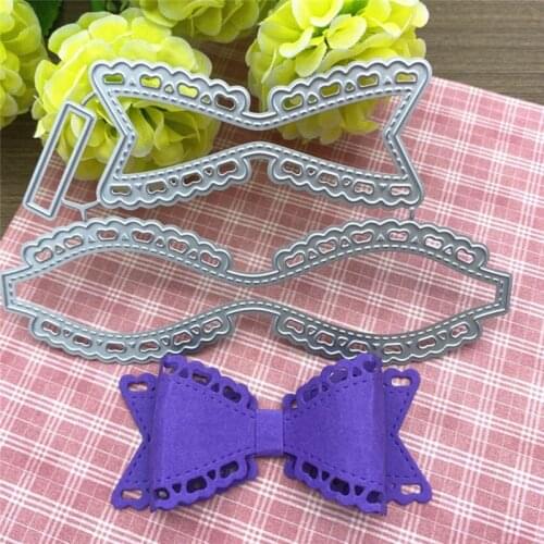 Bow Metal Cutting Dies Stencil Scrapbooking DIY Album Stamp Paper Card Embossing Decoration Craft