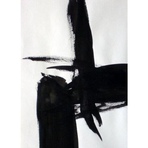 Cute Black White Abstract Landscape Mountain Handpainted Handmade Oil Painting On Canvas Home Decoration