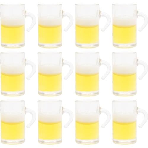 Odoria 1:12 Miniature 12pcs Beer Mugs Wine Cups Kitchen Bar Party Set Dollhouse Accessories Doll House Decoration