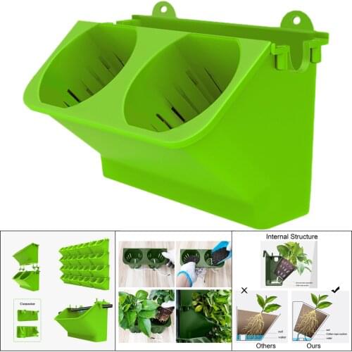 Wall Vertical Garden Hanging Flower Pot Grow Outdoor Balcony Wall Planter